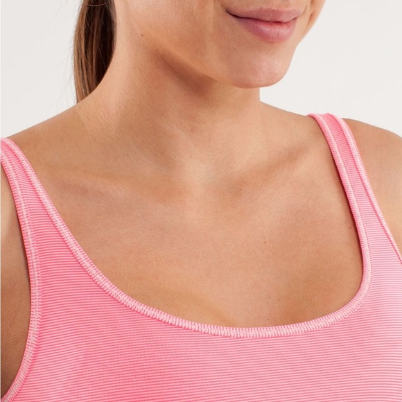 Lululemon Daily Tank Wee Stripe Dune Flash Pink - Picture 3 of 13